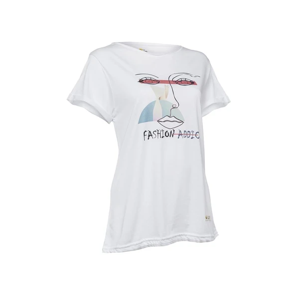 Biggdesign Faces FashionAddict Kadın T-Shirt - 2
