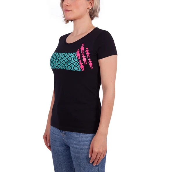 Biggdesign Ana Tanrıça Siyah Kadın T-Shirt - 8