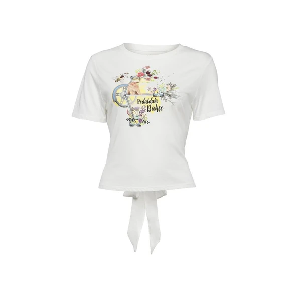 Biggdesign Nature Pedaldaki Bahçe Kadın T-shirt