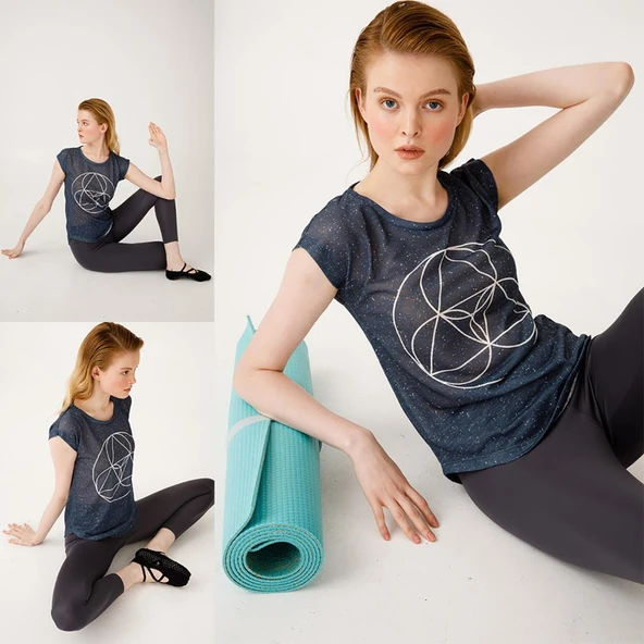 BiggDesign BiggYoga Namaste Antrasit T-Shirt - 6