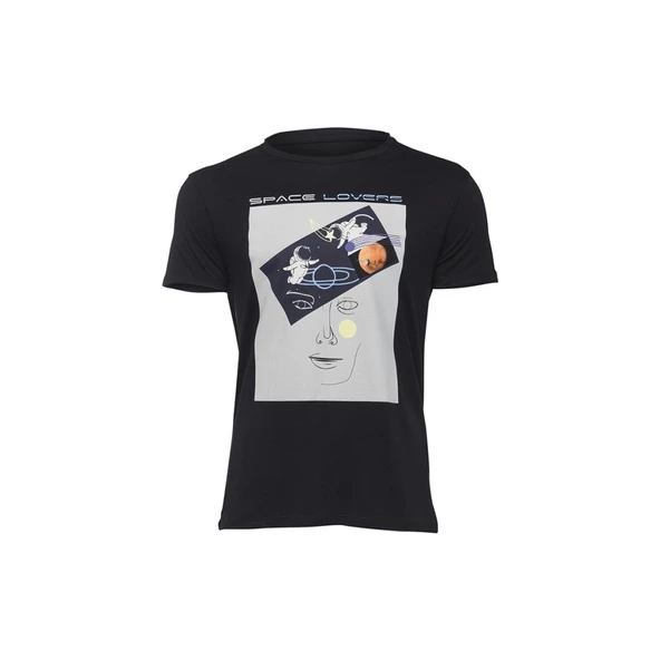 Biggdesign Faces Space Lovers Erkek T-Shirt