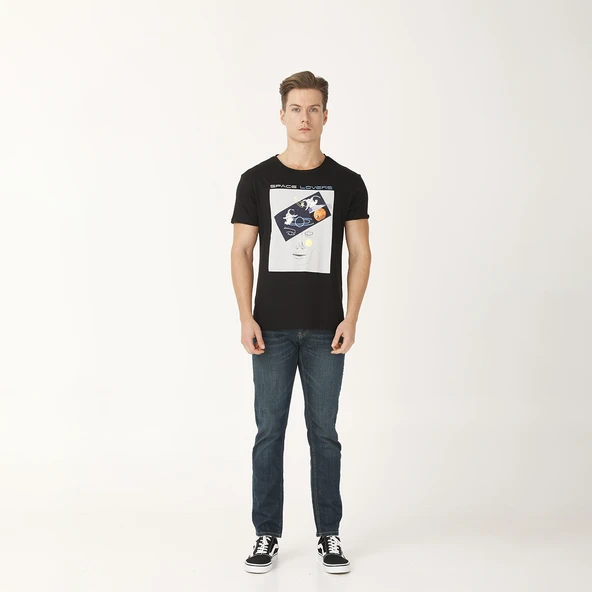 Biggdesign Faces Space Lovers Erkek T-Shirt - 4