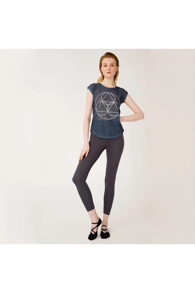 BiggDesign BiggYoga Namaste Antrasit T-Shirt - Resim 11