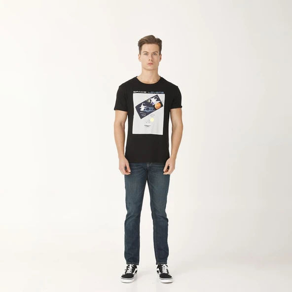 Biggdesign Faces Space Lovers Erkek T-Shirt - 4