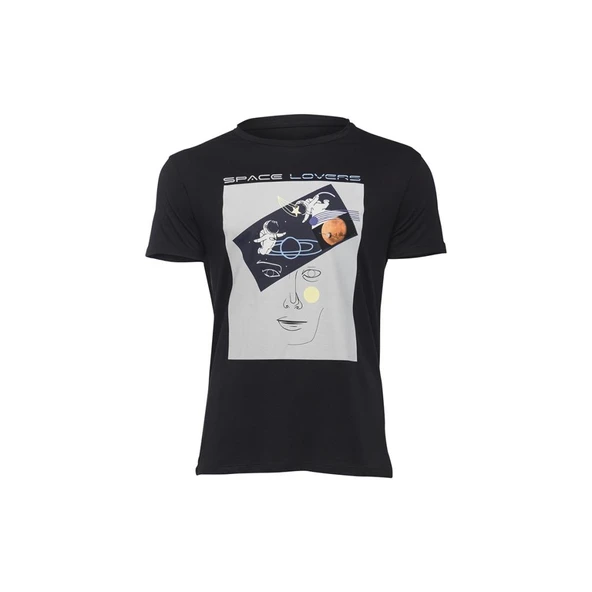 Biggdesign Faces Space Lovers Erkek T-Shirt