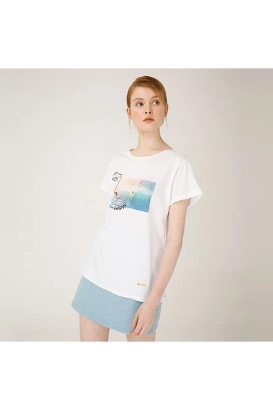 Biggdesign Faces Happy Kadın T-Shirt - Resim 12