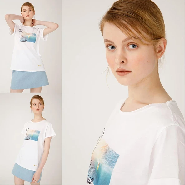 Biggdesign Faces Happy Kadın T-Shirt - 6