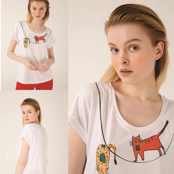 Biggdesign Cambaz Kedi T-Shirt - 6