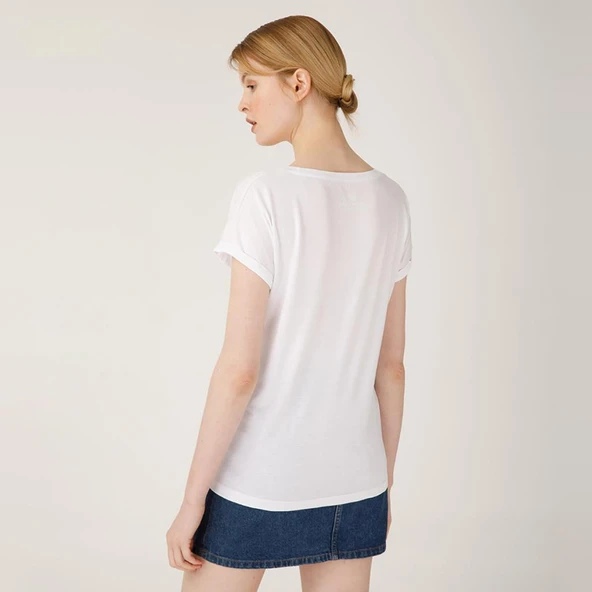 Biggdesign Pistachio Çizgili Kadın T-Shirt - 7