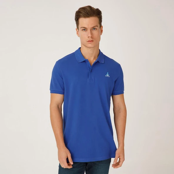 Anemoss Yelken Mavi Erkek Polo Yaka T-Shirt - 4