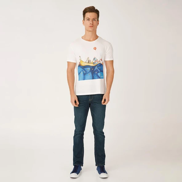 Biggdesign Mr. Allright Man Beyaz Erkek T-Shirt - 4
