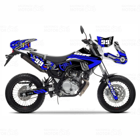 Yamaha WR125X Raceline Design Lacivert Siyah Sticker Set