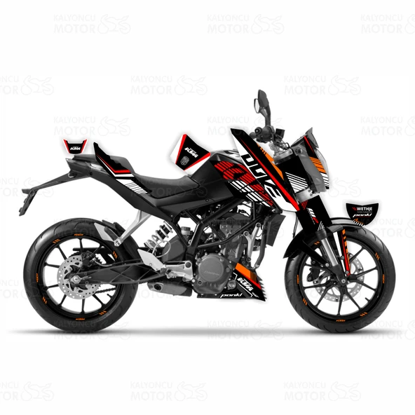KTM Duke 390 Raceline Design Sticker Set (2011-16) ürün görseli