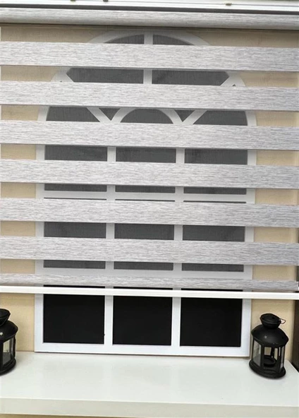 Zebra Stor Sert Plastik Kasalı Gri Perde STB 400V04-PD  Gri 150 x 200 - 2