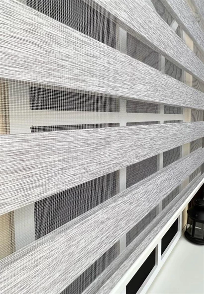 StorBurada Zebra Stor Sert Plastik Kasalı Gri Perde STB 400V04-PD  Gri 150 x 260 ürün görseli