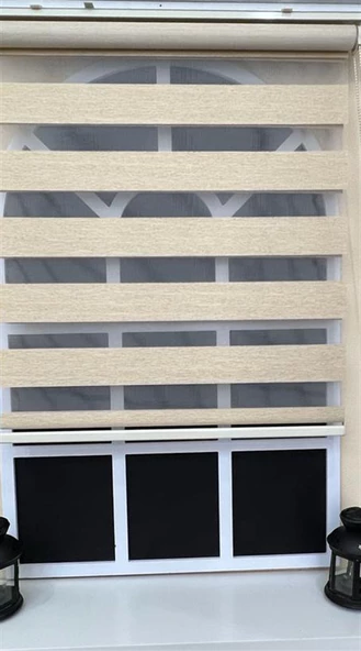 StorBurada Zebra Stor Sert Plastik Kasalı Sütlü Kahve Perde STB 400V03-PD  Kahverengi 180 x 200 - 2