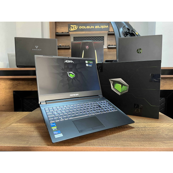 Monster Abra A5 V17.1 İKİNCİ EL GARANTİLİ Intel Core i5 11400H 16GB 500GB SSD RTX3050 15.6" FHD 144Hz