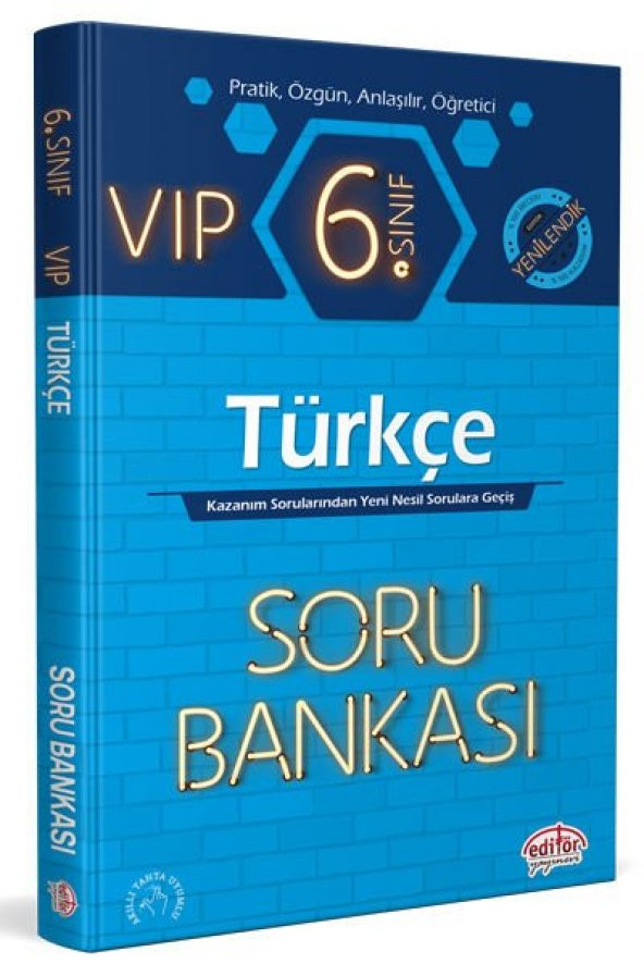 6. Sınıf Vıp Türkçe Soru Bankası   - Editör Yayınevi