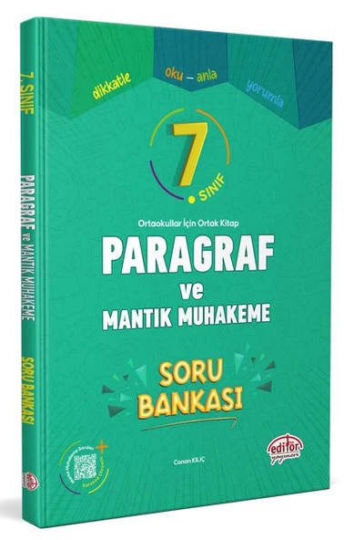 7.Sınıf Paragraf Ve Mantık Muhakeme Soru Bankası - Editör Yayınevi