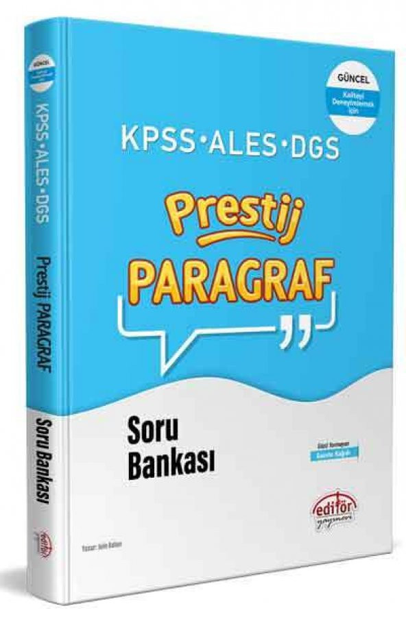 Kpss-Ales-Dgs- Prestij Paragraf Soru Bankası  - Editör Yayınevi