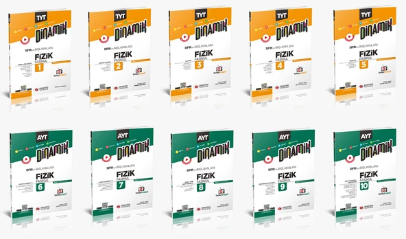 Karaağaç Yayınları TYT AYT Fizik Fasikülleri Dinamik Serisi 10 Kitap - 2