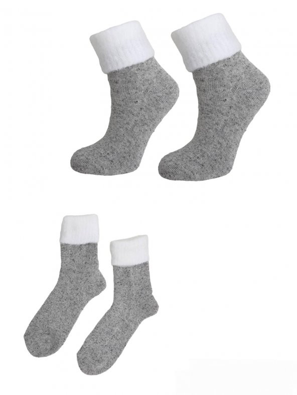 Kadın Kışlık Bot Çorabı Tek Çift 36-41 Numara Kalın Çorap BT-0697 - 3