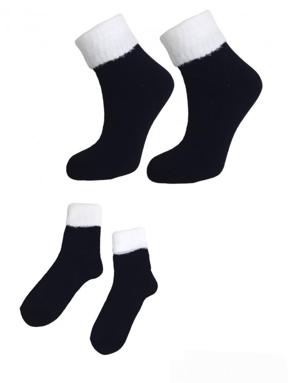 Kadın Kışlık Bot Çorabı Tek Çift 36-41 Numara  Kalın Çorap BT-0697 - 4