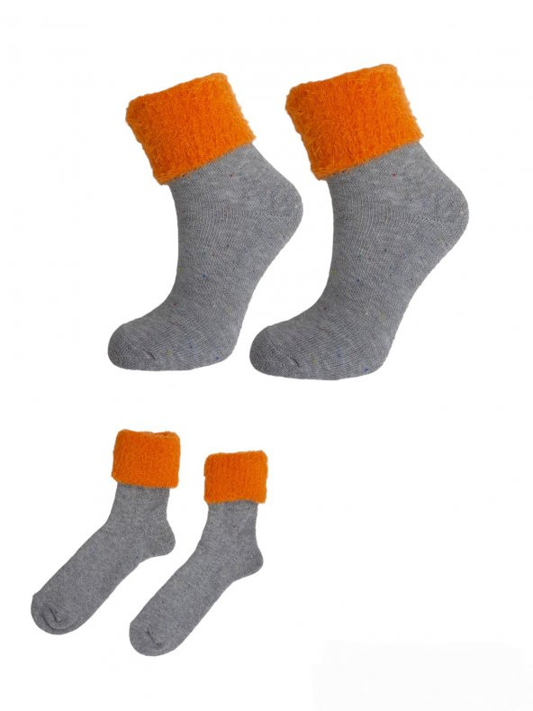 Kadın Kışlık Bot Çorabı Tek Çift 36-41 Numara Kalın Çorap BT-0697 - 5