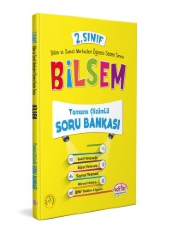 Editör Yayınları 2. Sınıf Bilsem Tamamı Çözümlü Soru Bankası