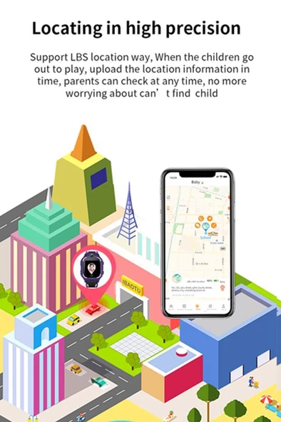 Torima Z6 Çocuk Konum Takipli Sim Kart Destekli Gps Özellikli Akıllı Saat Siyah(Btk Onaylı, Kapanmama Garantili) - Resim 5