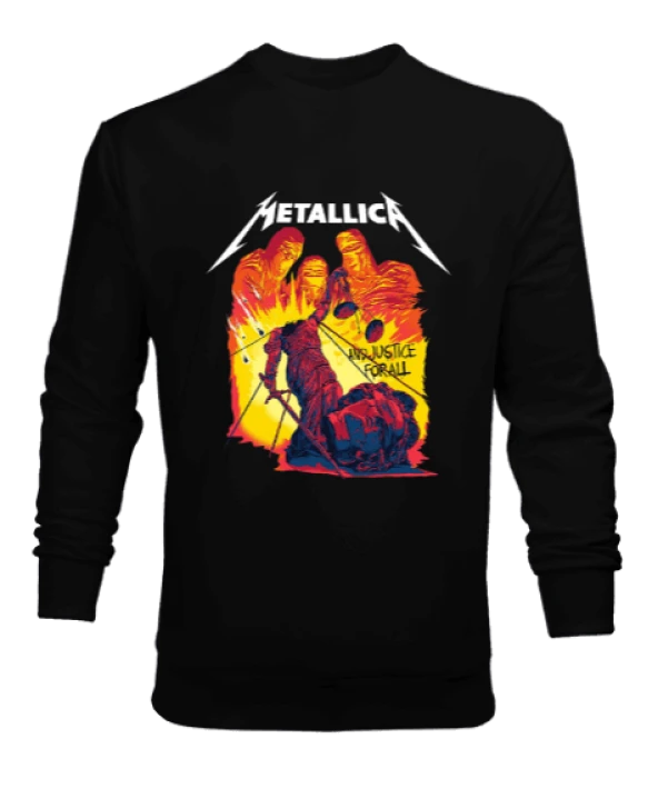 Metallica Tasarım Baskılı  Erkek Sweatshirt