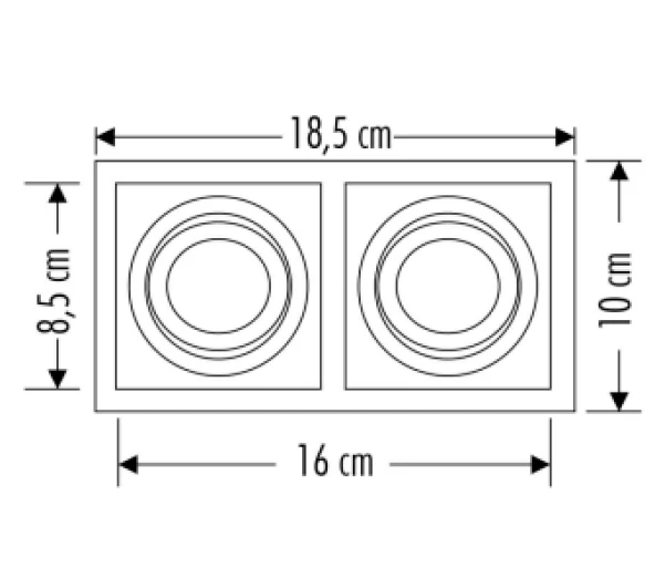 CATA CT 5005 İkili Siyah Spot Kasası - Resim 2