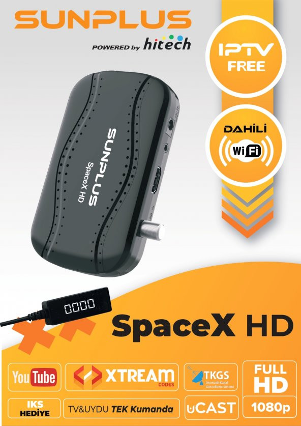 Sunplus Spacex Çanaklı Çanaksız Hd Uydu Alıcısı - 3