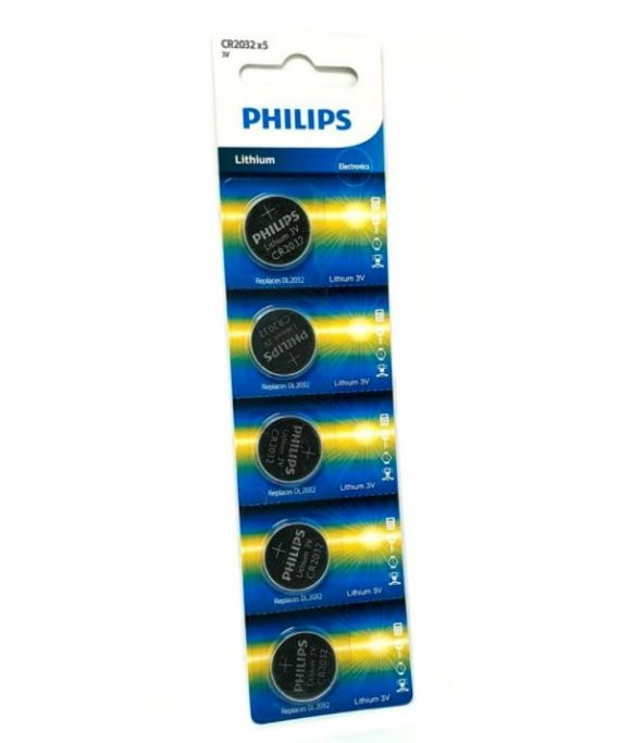 Philips CR2032 3 V Lityum Düğme Pil 5li