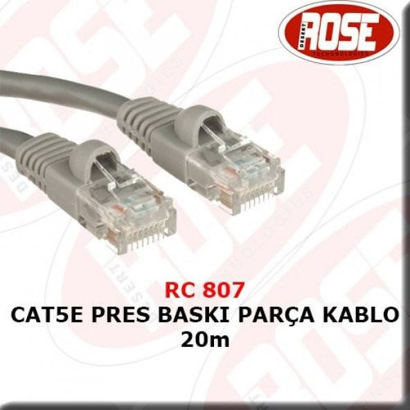 Cat5E Pres BAskı Parça Kablo 20M