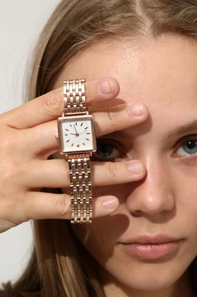 Minimal Kare Rose Kadın Kol Saati ürün görseli 1