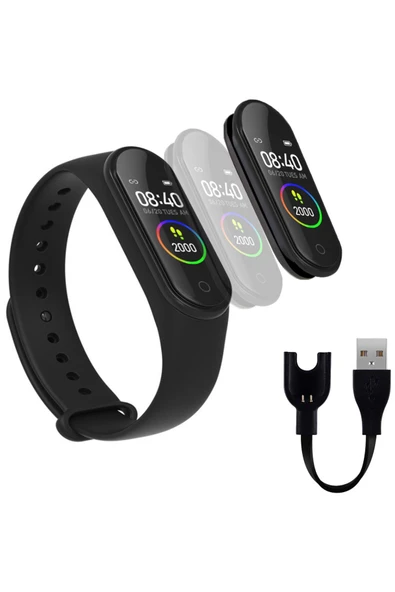 BOElektronik 2022 Üretim Siyah M4 Akıllı Bileklik En Yeni Versiyon - 4