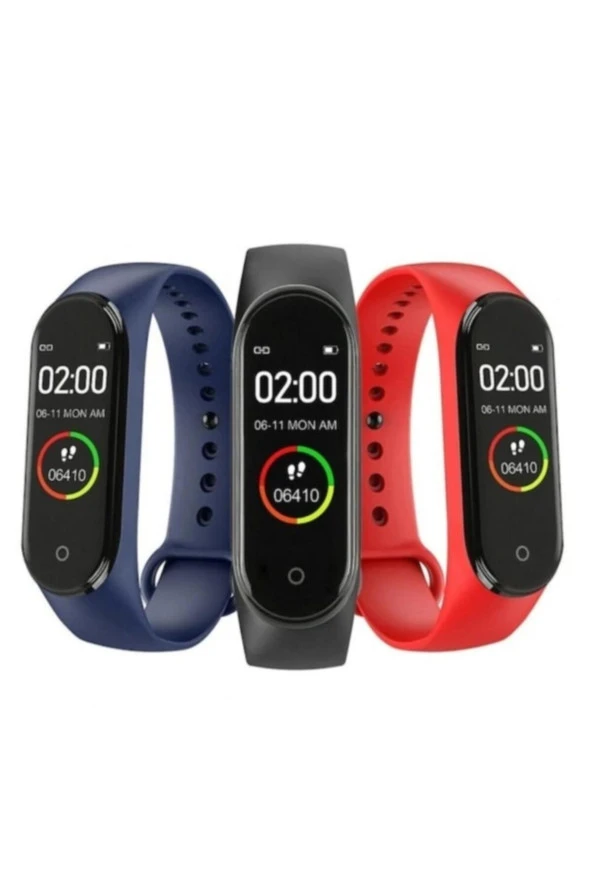 Hammm M4 Akıllı Bileklik Saat Nabız Ölçer Adım Ölçer - Resim 3