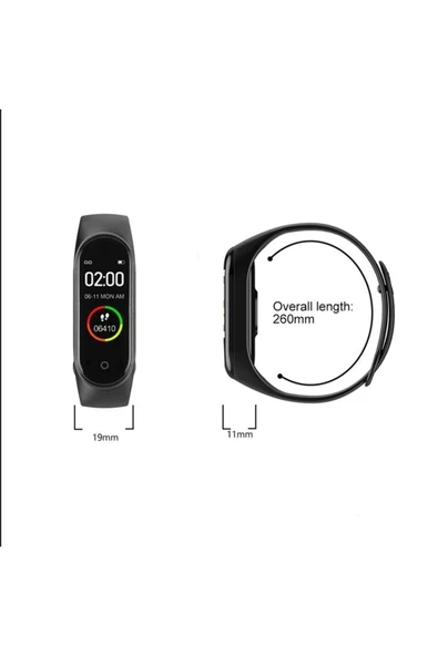 Shotex Xiaomi Poco X3 Nfc Cep Telefonu Uyumlu Akıllı Bileklik M4 Dijital Saat - 3