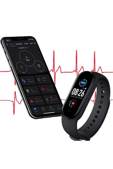 Shotex Xiaomi Poco X3 Nfc Cep Telefonu Uyumlu Akıllı Bileklik M4 Dijital Saat - 6