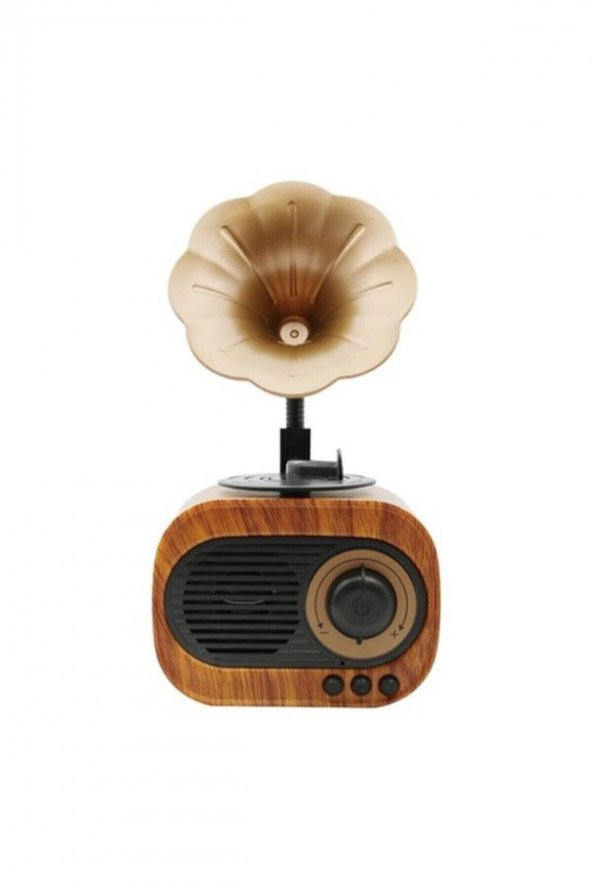 VİPONLİNE B5 Nostaljik Mini Gramafon Radyo Usb Aux Bluetooth Radyo Yüksek Ses Kalitesi