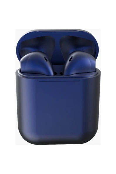 İnter Inpods12 Makaron Bluetooth Kulaklık Mat Renkler Dokunmatik Lacivert