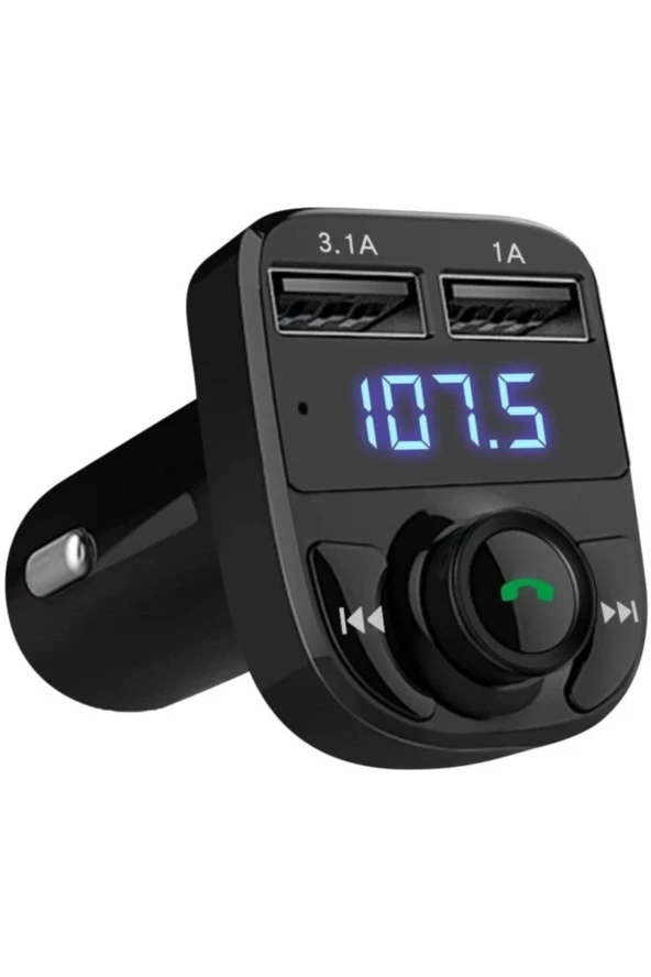 Araç Fm Transmitter Bluetooth Usb Mp3 Sd Kart Çakmaklık Girişli Oto Müzik Çalar Kiti