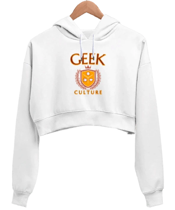 Geek Culture Kadın Crop Hoodie Kapüşonlu Sweatshirt