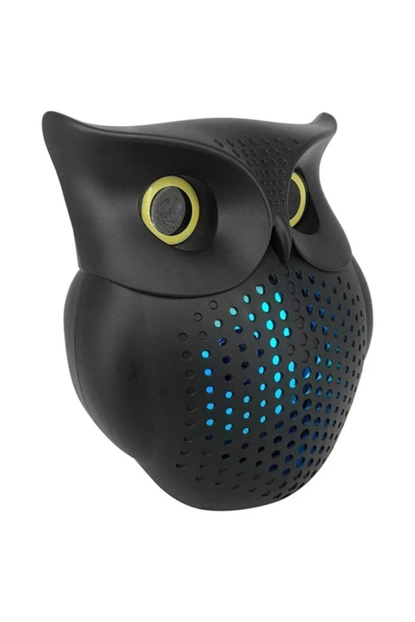 Mini Ses Bombası Baykuş Led Işıklı Taşınabilir Kablosuz Bluetooth Hoparlör