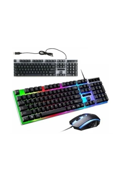 ALKILIÇ Pg-8017 Oyuncu Isıklı Klavye Mause Seti Klavye + Mouse Seti