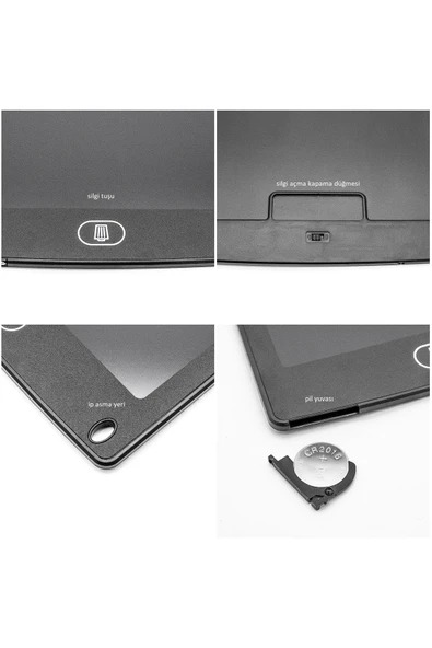 All Avcill Writing Tablet Lcd 8.5 Inç Dijital Kalemli Silinebilir Çizim Yazı Tahtası Grafik Eğitim Tableti - 6