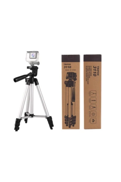 SHOPLİNE 3110 Tripod Profesyonel Fotoğraf Kamera Tripot Telefon Tutucu