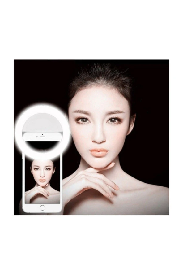 Şarjlı Selfie Ring Light - Özçekim Işığı-beyaz