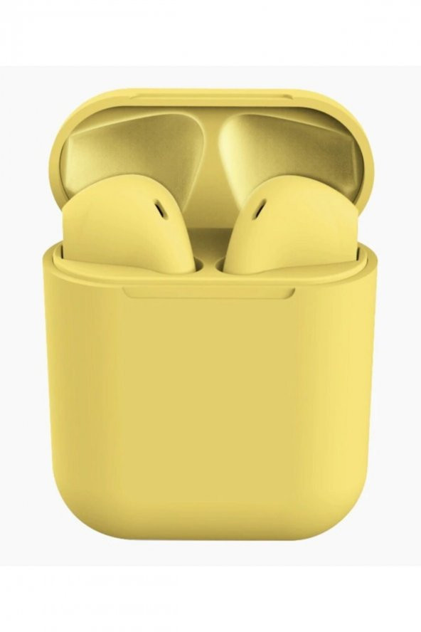 Inpods 12 Tws Dokunmatıik Kablosuz Bluetooth Kulaklık Sarı